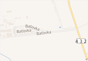 Baťovka v obci Ratíškovice - mapa ulice