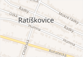 Humna v obci Ratíškovice - mapa ulice