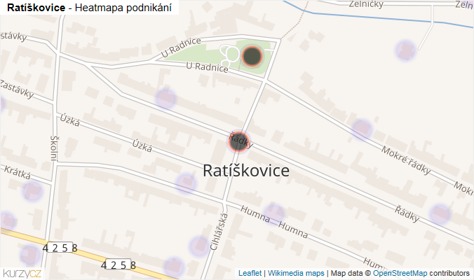 Mapa Ratíškovice - Firmy v části obce.