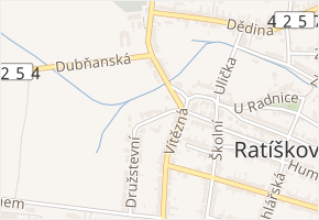 U Pošty v obci Ratíškovice - mapa ulice