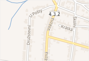 Vítězná v obci Ratíškovice - mapa ulice