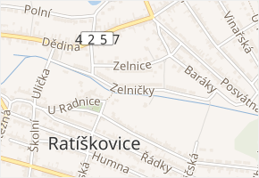 Zelničky v obci Ratíškovice - mapa ulice