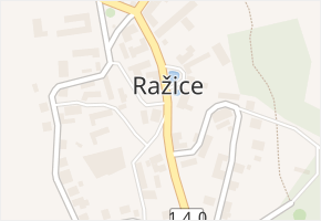 Ražice v obci Ražice - mapa části obce