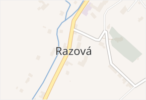 Razová v obci Razová - mapa části obce