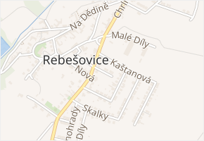 Luční v obci Rebešovice - mapa ulice