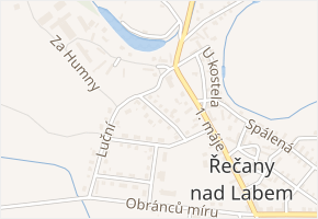 Družstevní v obci Řečany nad Labem - mapa ulice