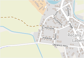 Luční v obci Řečany nad Labem - mapa ulice