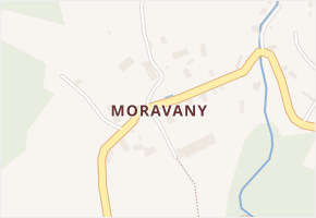 Moravany v obci Řehlovice - mapa části obce