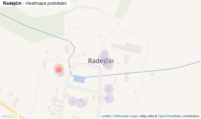 Mapa Radejčín - Firmy v části obce.