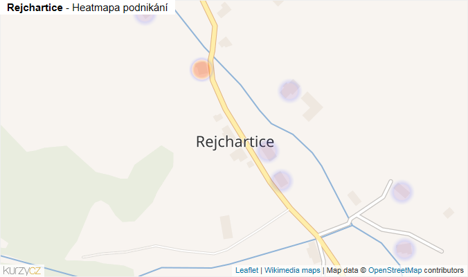 Mapa Rejchartice - Firmy v části obce.