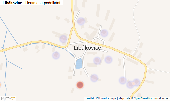 Mapa Libákovice - Firmy v části obce.