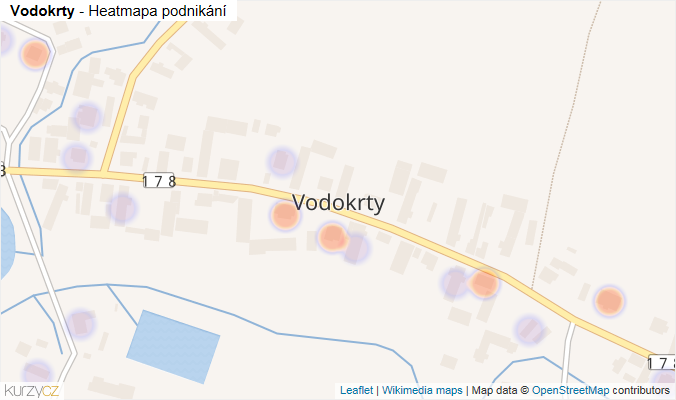 Mapa Vodokrty - Firmy v části obce.