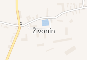 Živonín v obci Řepín - mapa části obce
