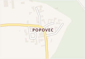 Popovec v obci Řepníky - mapa části obce