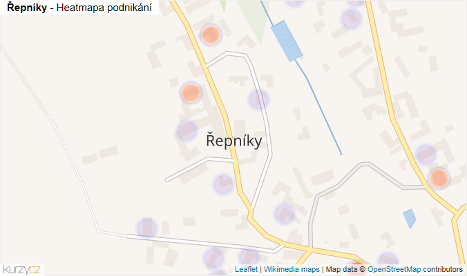 Mapa Řepníky - Firmy v části obce.