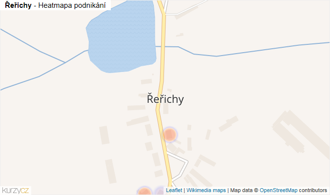 Mapa Řeřichy - Firmy v části obce.