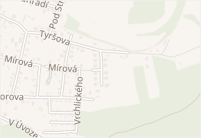 Broncova v obci Řevnice - mapa ulice