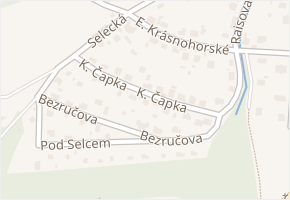 K. Čapka v obci Řevnice - mapa ulice