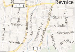 Lesní v obci Řevnice - mapa ulice