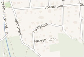Na Výšině v obci Řevnice - mapa ulice