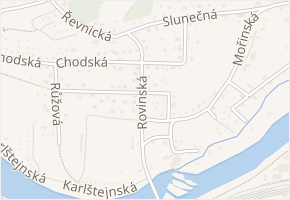 Rovinská v obci Řevnice - mapa ulice