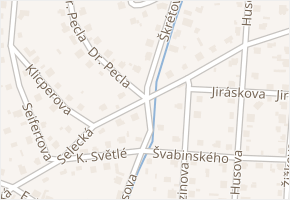 Selecká v obci Řevnice - mapa ulice