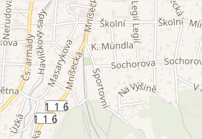 Sportovní v obci Řevnice - mapa ulice