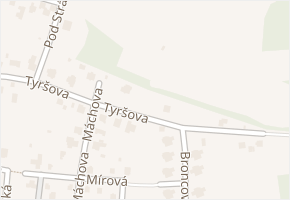 Tyršova v obci Řevnice - mapa ulice