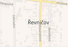 Masarykova v obci Řevničov - mapa ulice
