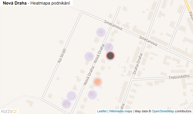 Mapa Nová Draha - Firmy v ulici.