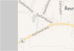 Oličova v obci Řevničov - mapa ulice