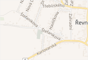 Štefanikova v obci Řevničov - mapa ulice