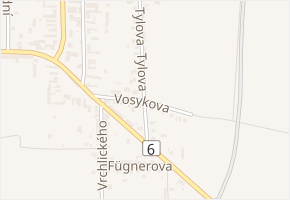 Vosykova v obci Řevničov - mapa ulice