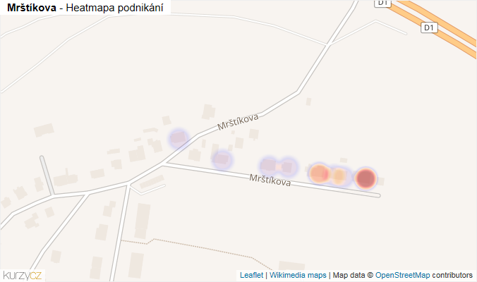 Mapa Mrštíkova - Firmy v ulici.
