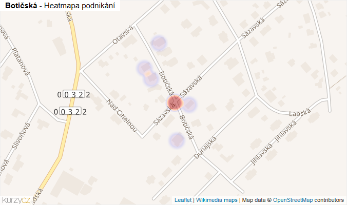 Mapa Botičská - Firmy v ulici.