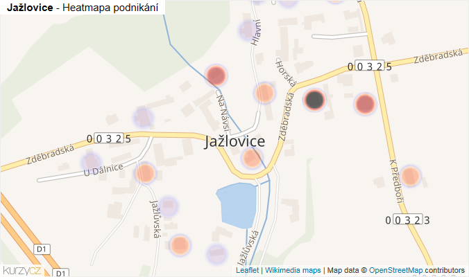 Mapa Jažlovice - Firmy v části obce.