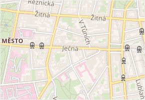 Ječná v obci Říčany - mapa ulice