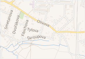 Jeronýmova v obci Říčany - mapa ulice