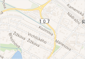 Kozinova v obci Říčany - mapa ulice