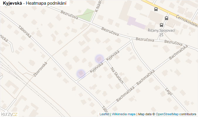 Mapa Kyjevská - Firmy v ulici.