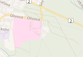 Malá Olivova v obci Říčany - mapa ulice