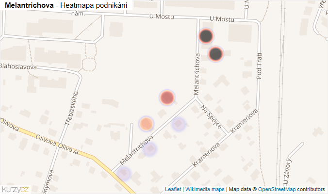 Mapa Melantrichova - Firmy v ulici.