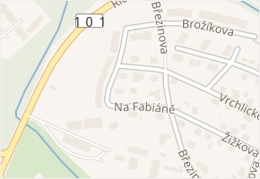 Na Fabiáně v obci Říčany - mapa ulice