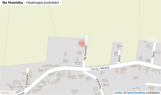 Mapa Na Hranička - Firmy v ulici.