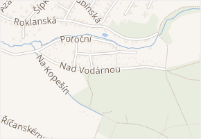 Nad Vodárnou v obci Říčany - mapa ulice