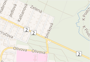 Osiková v obci Říčany - mapa ulice
