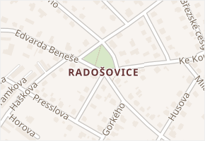 Radošovice v obci Říčany - mapa části obce