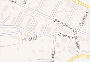 Vančurova v obci Říčany - mapa ulice