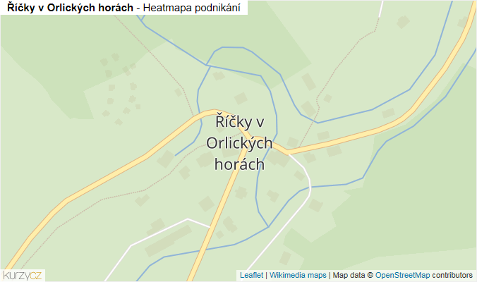 Mapa Říčky v Orlických horách - Firmy v části obce.