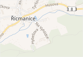 Na Vyhlídce v obci Řícmanice - mapa ulice